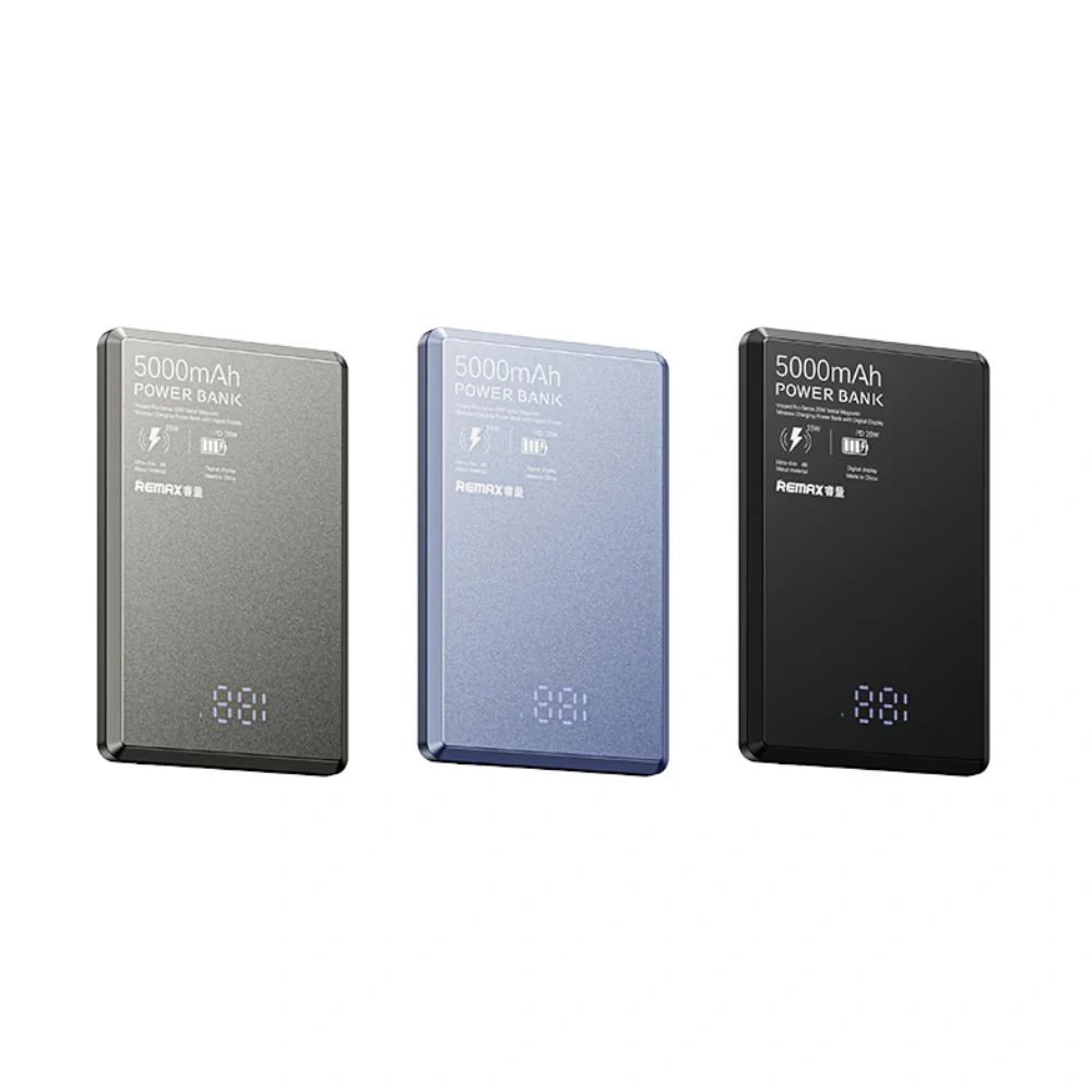 Remax RPP 107 5000mAh PD Magnetic Wireless Power Bank 20W}